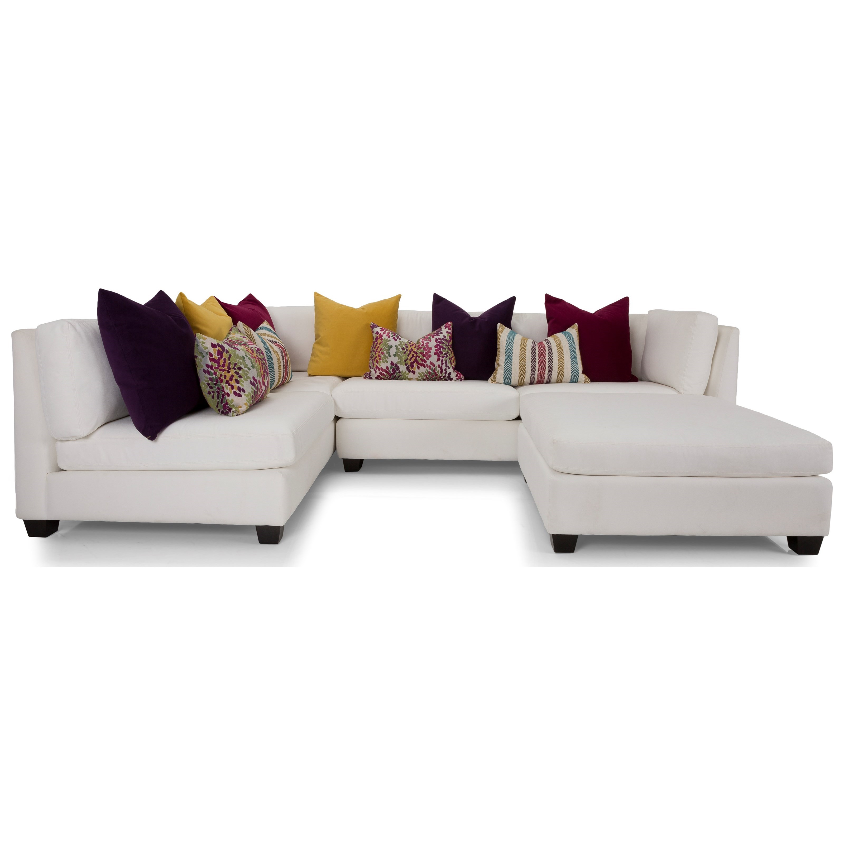 DecorRest 2875 Casual Sectional Sofa with Loose Pillow Back Sheely's